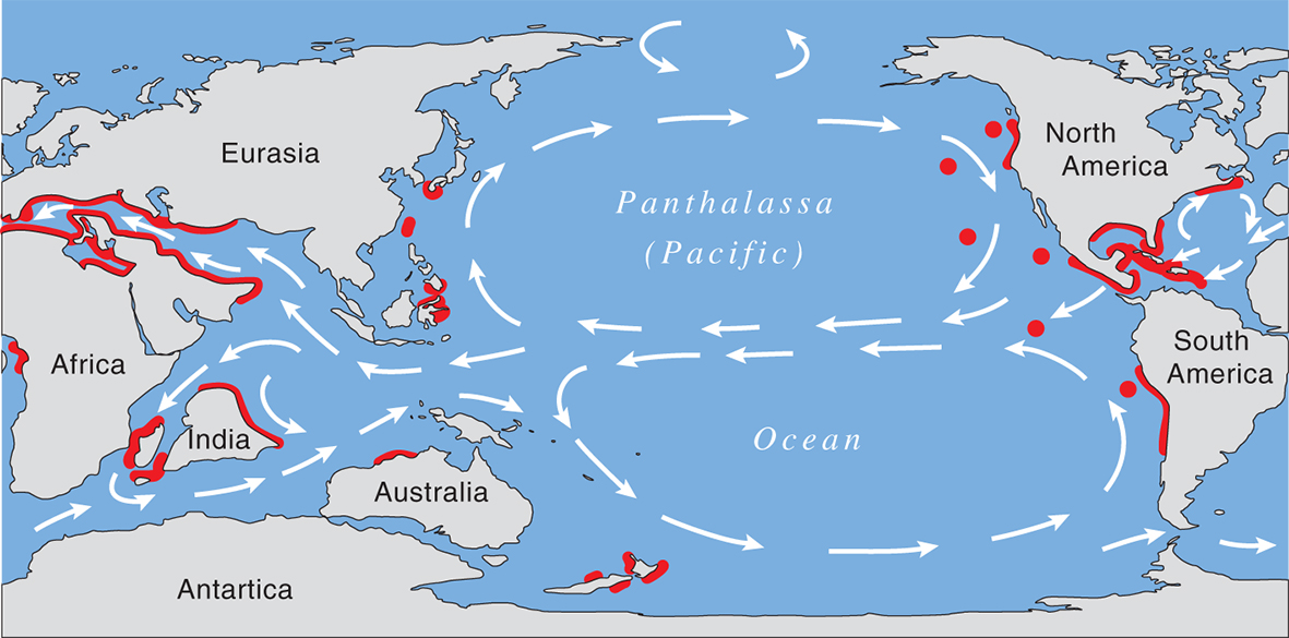 Late Cretaceous map